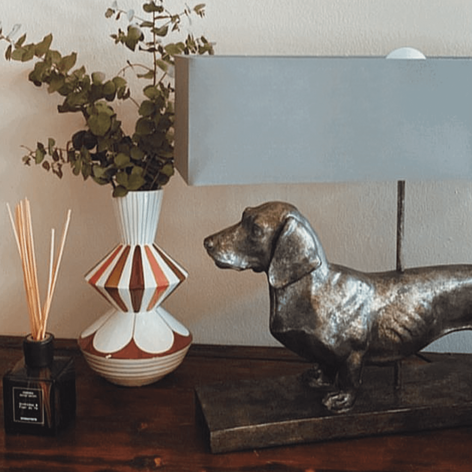 Dachs Frank bordlampe Silver/Grey 1