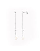 Coco dangling pearls silver 1