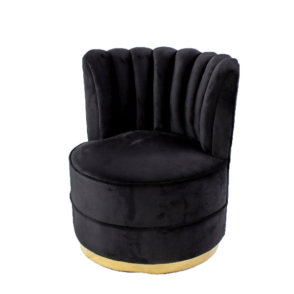 Swivel Chair Black/Gold 1