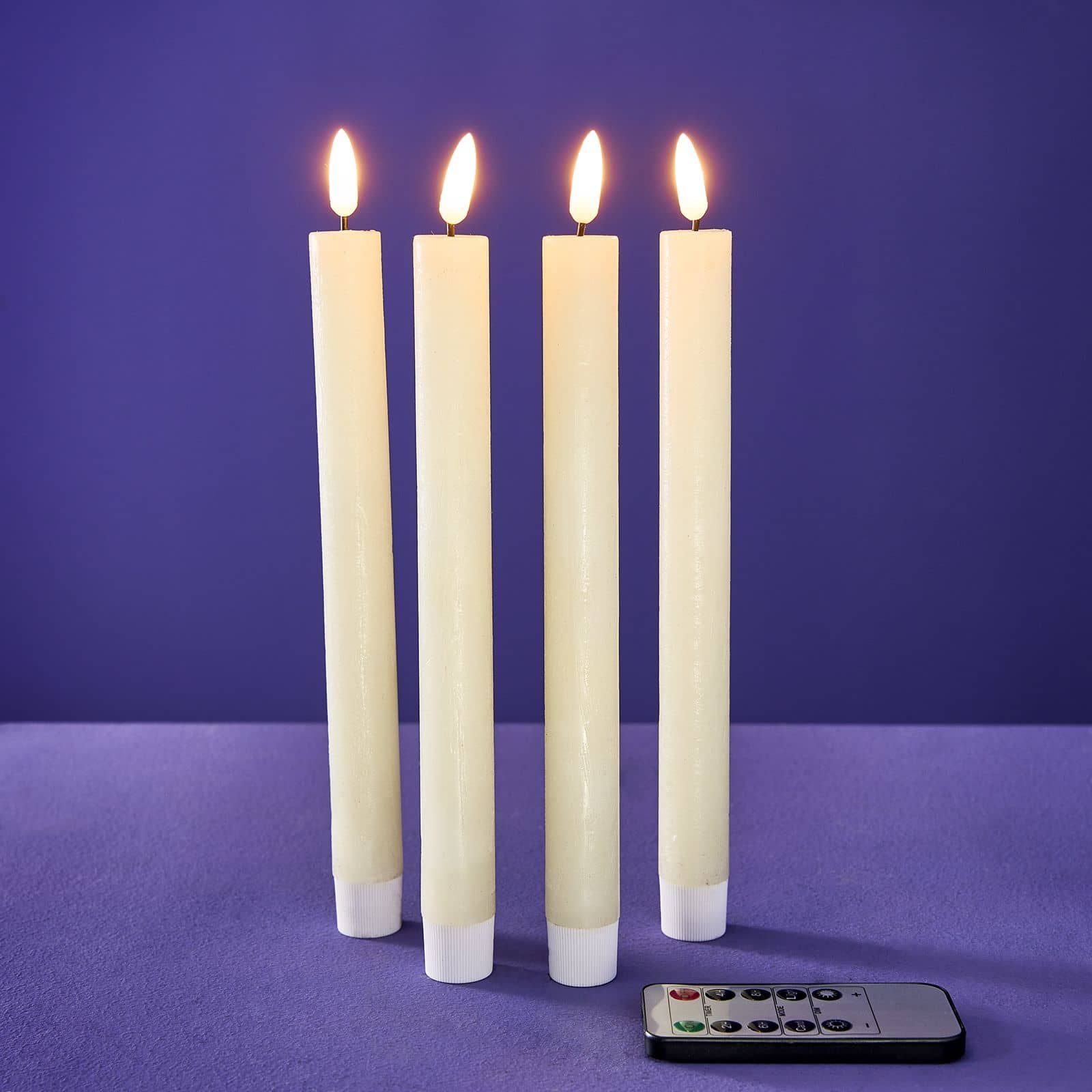 LED lyspakke på 4.stk kronelys med fjernkontroll 4