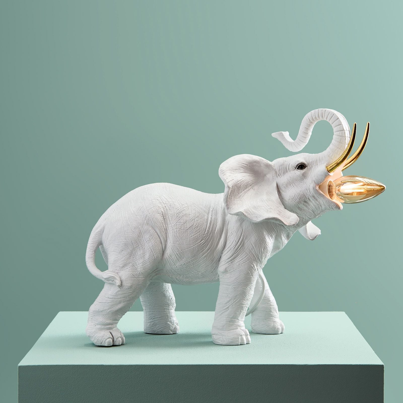 Elefanten Dumbo bordlampe Gull og hvit 1