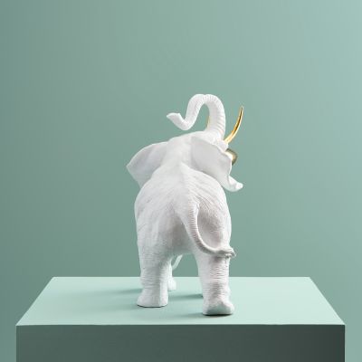 Elefanten Dumbo bordlampe Gull og hvit 2