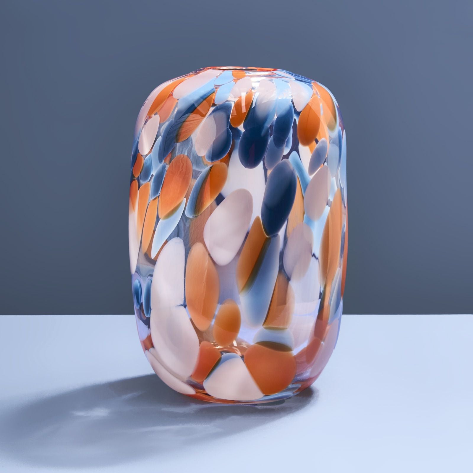 Lilly Dots Vase blå/orange 2