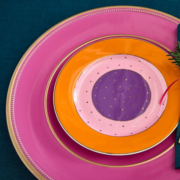 Fancy Colors middags/dekke tallerken 4