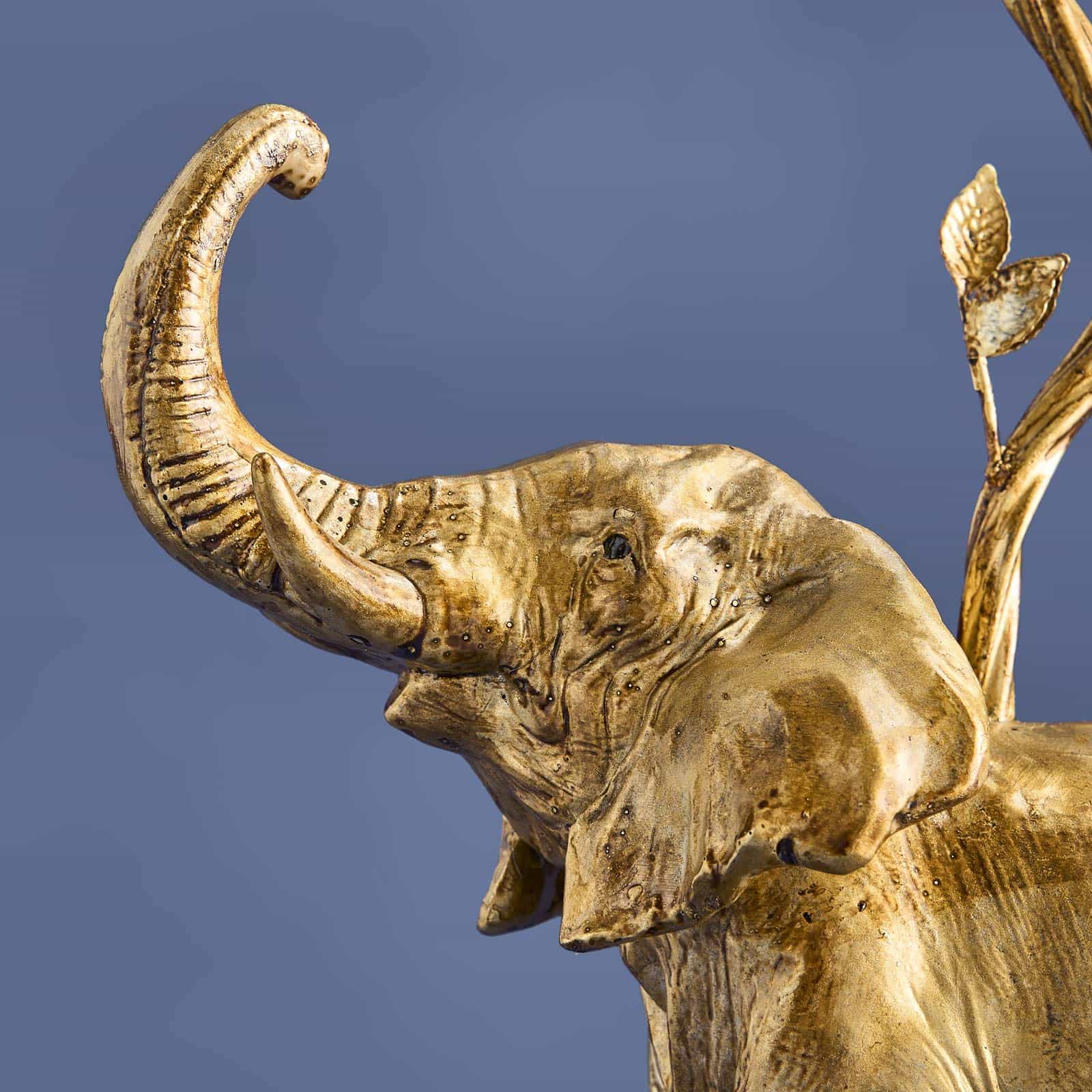 Elefant med papegøyer lysestake 3