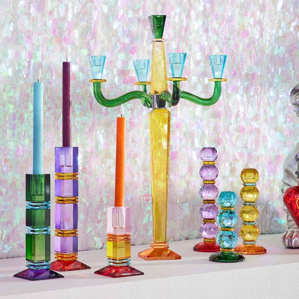 Fancy Crystal Lysestake for 5 lys 60 cm 2
