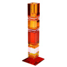Fancy Crystal Lysestake rød/orange 33cm 1