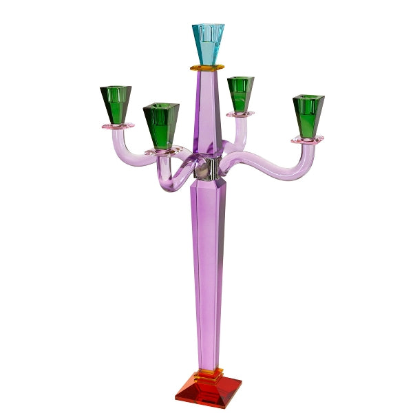 Fancy Crystal Lysestake for 5 lys 60 cm 4