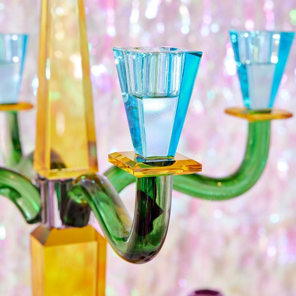 Fancy Crystal Lysestake for 5 lys 60 cm 1