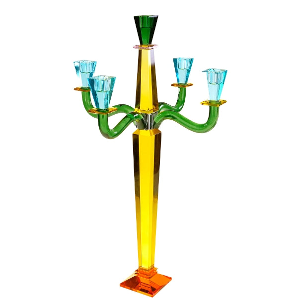 Fancy Crystal Lysestake for 5 lys 60 cm 3
