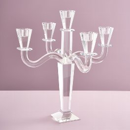 Fancy Crystal Lysestake for 5 lys 40 cm 5