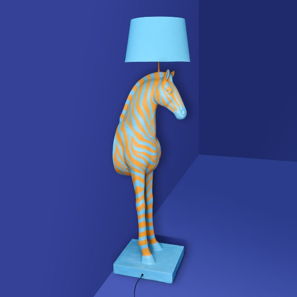 Zora gulvlampe blå/orange 2