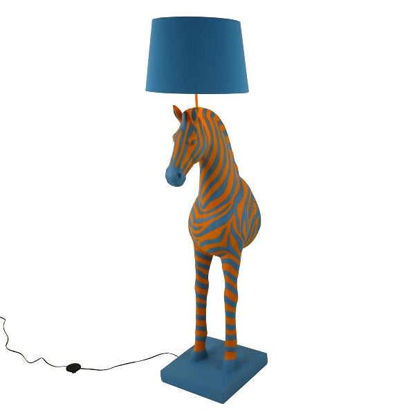 Zora gulvlampe blå/orange 5