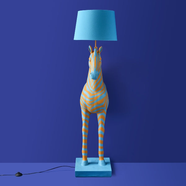 Zora gulvlampe blå/orange 3