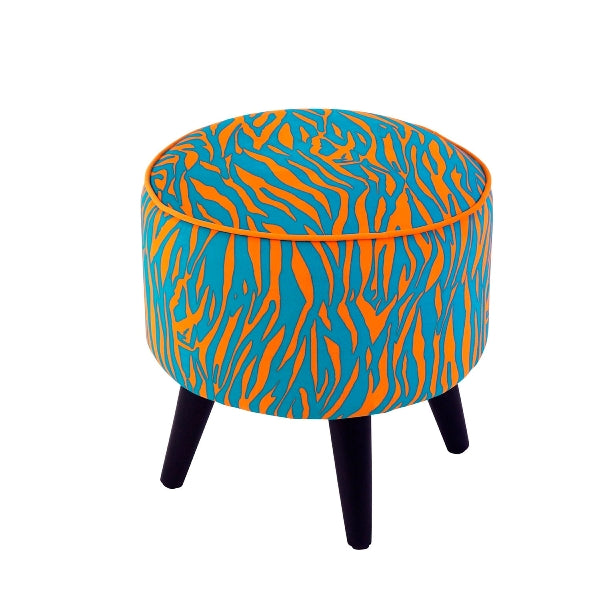 Puff Zebra blå/orange 1