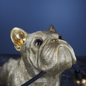 Bulldog bordlampe gull 3