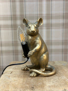 Mus Lampe i gull 2