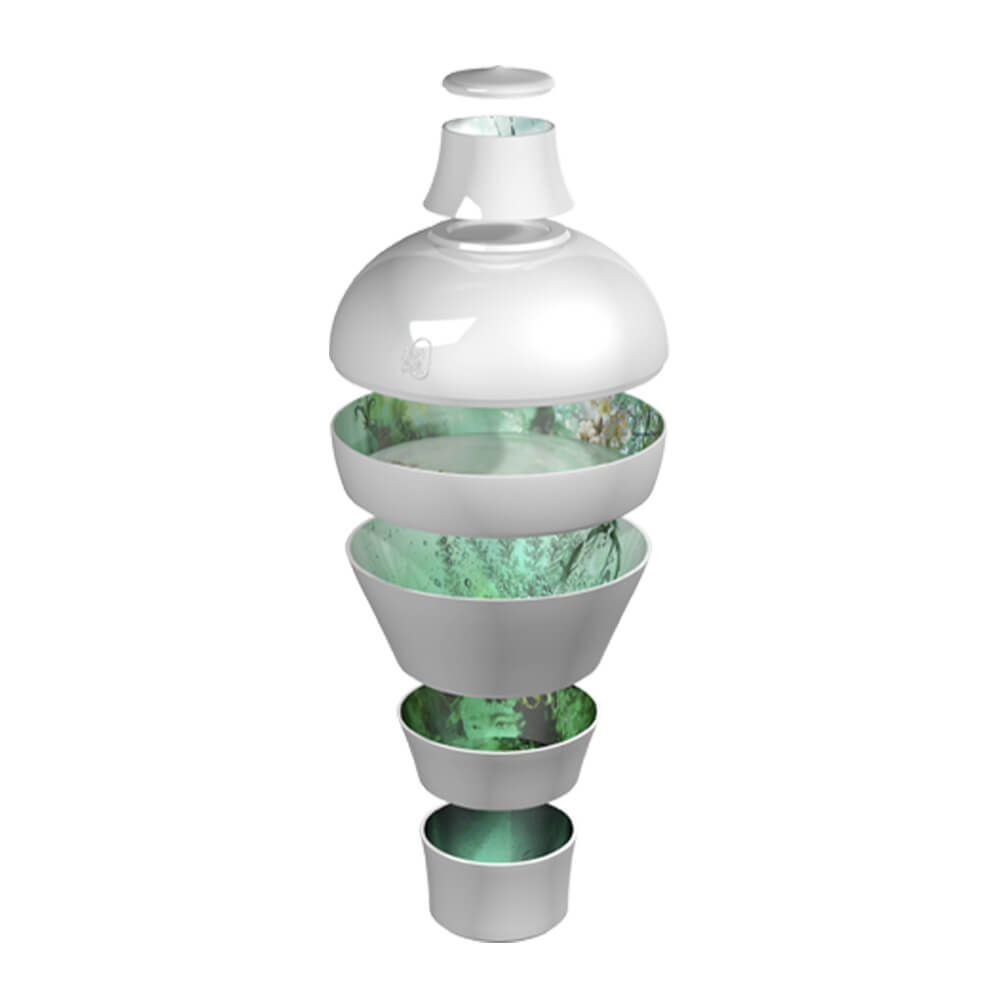Ming vase - Stablebar sett av tallerkener  1