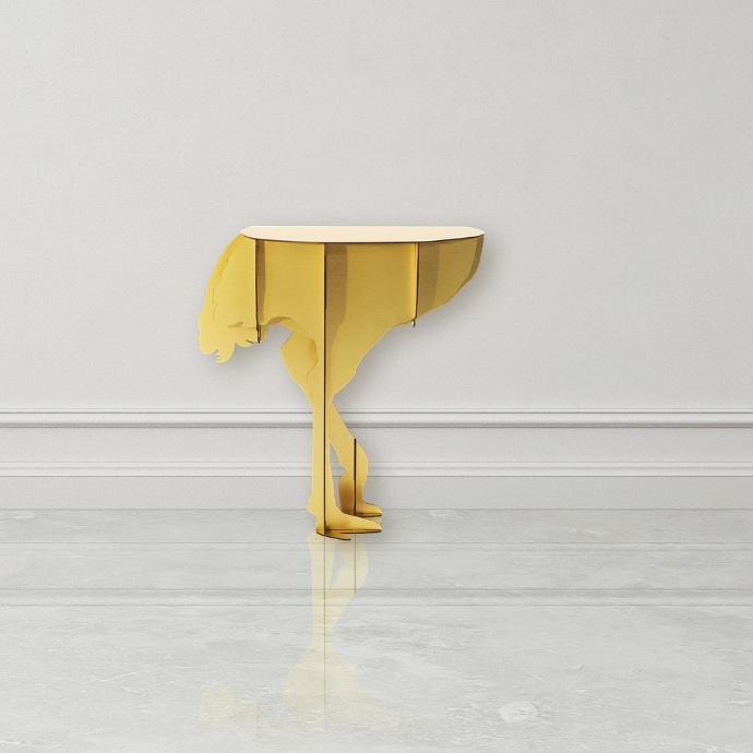 Diva konsollbord Gold- Mobilier De Compagnie  1