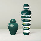 Qing vase - Stablebar sett av tallerkener  1