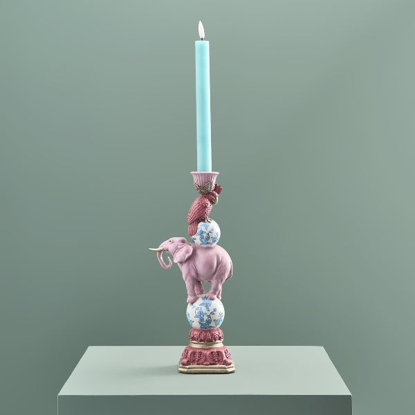 Papegøye på elefant Lysestake 1