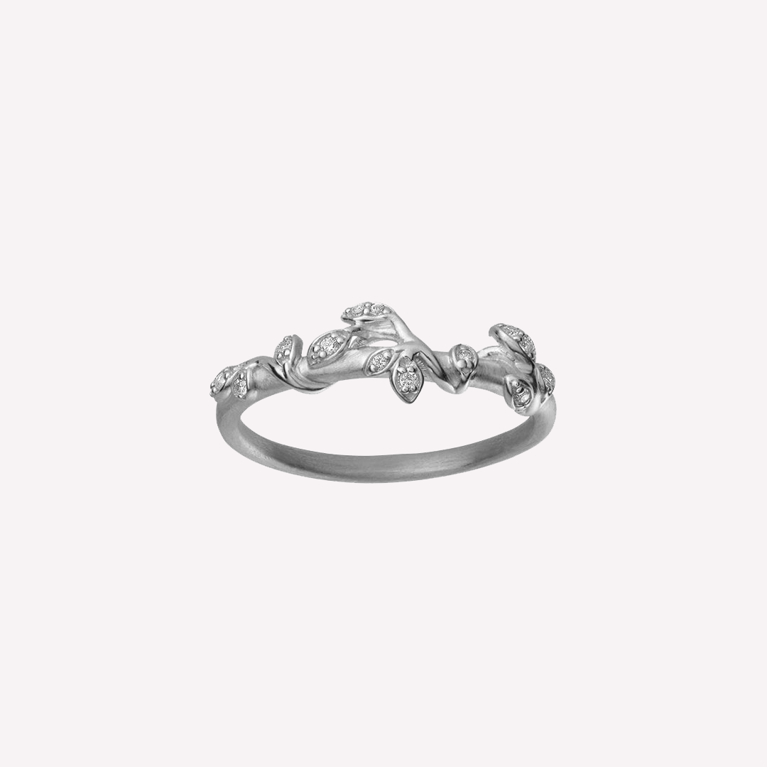 Jungle Ivy Sparkle Ring Sølv 1
