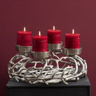 Wreath 4 Candles Gold/Silver 1