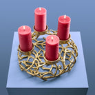Wreath 4 Candles Gold/Silver 3