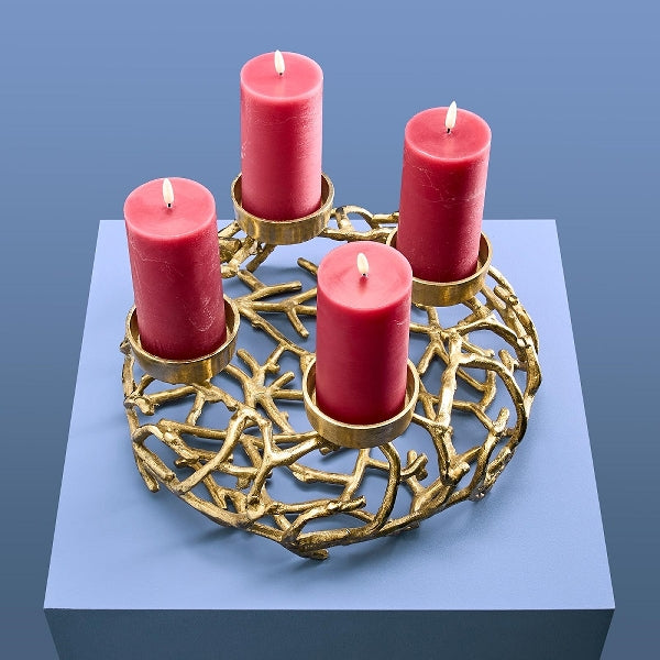 Wreath 4 Candles Gold/Silver 3